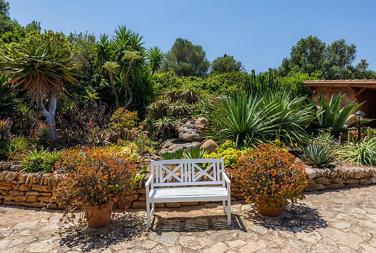 Bepflanzte Pergola im Garten