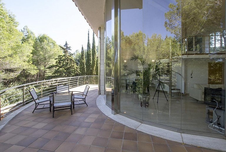 Terrasse vor dem Ferienhaus